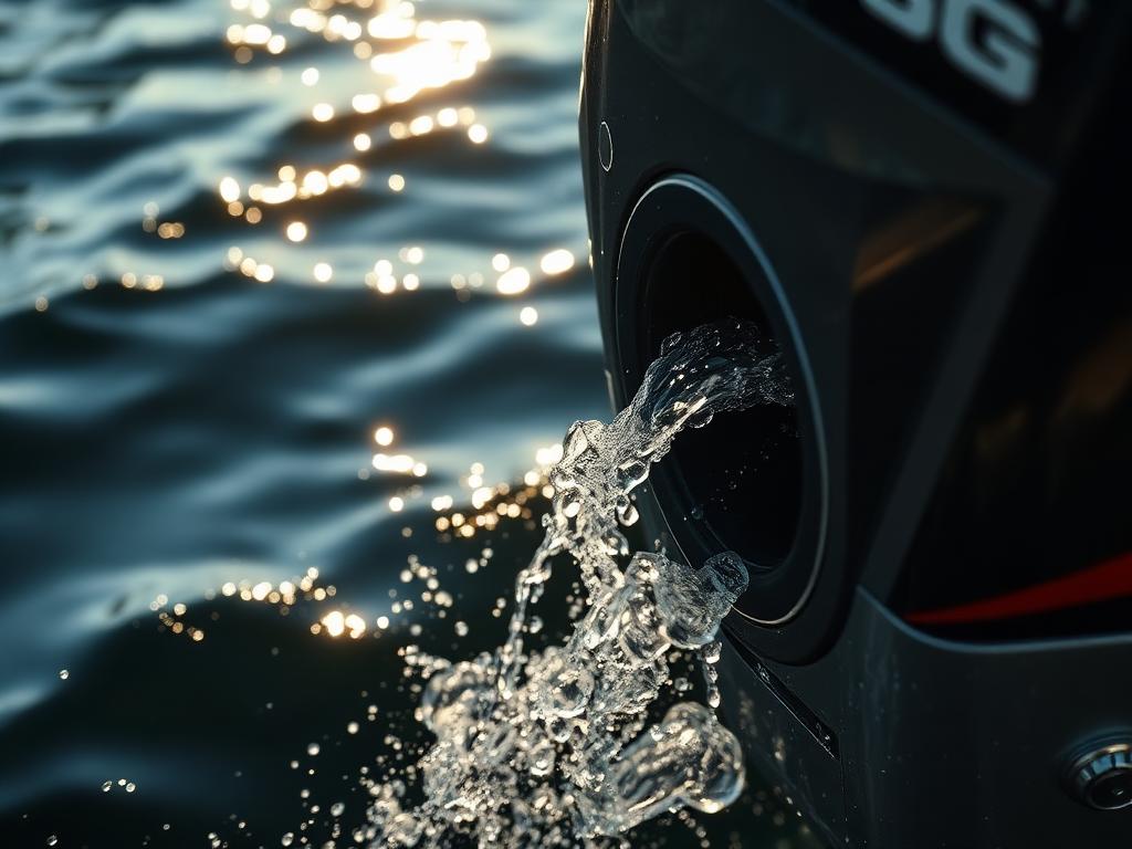 Outboard telltale water stream running strong after service